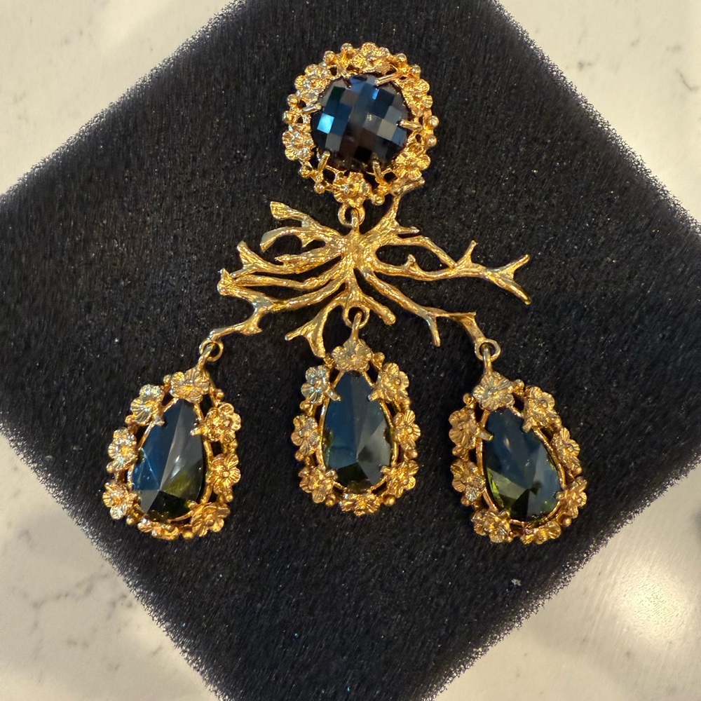 Christie Nicolaides Gold and Black Earrings